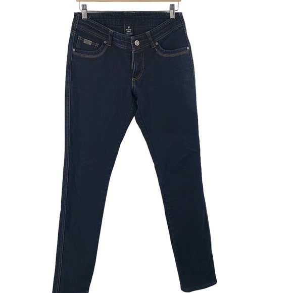 KUHL skinny jeans dark wash sz 8 regular active hiking - Picture 1 of 16